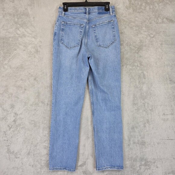 Abercrombie & Fitch 90s Straight Jeans Womens 6R Blue Ultra High Rise Curve Love - Picture 2 of 11